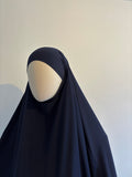 Khimar Mi-Long Jersey Premium - Nuit