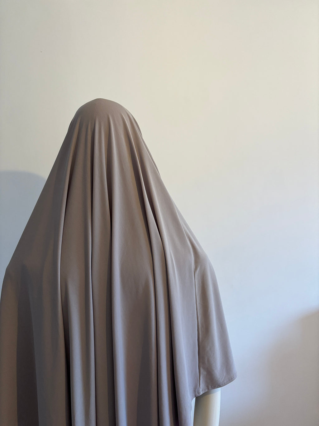 Khimar Mi-Long Jersey Premium - Grisé
