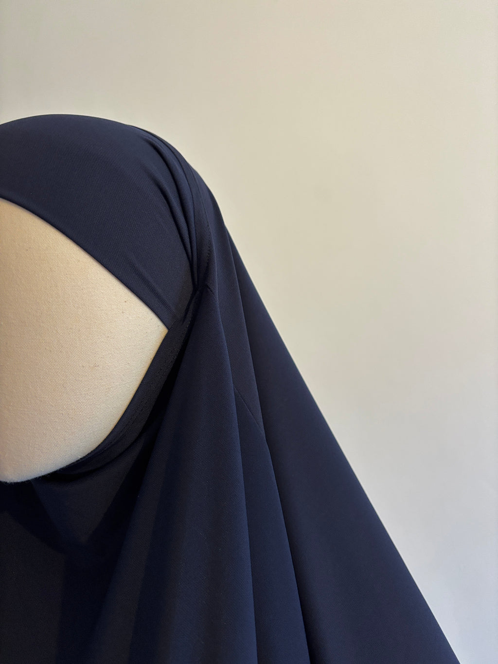 Khimar Mi-Long Jersey Premium - Nuit