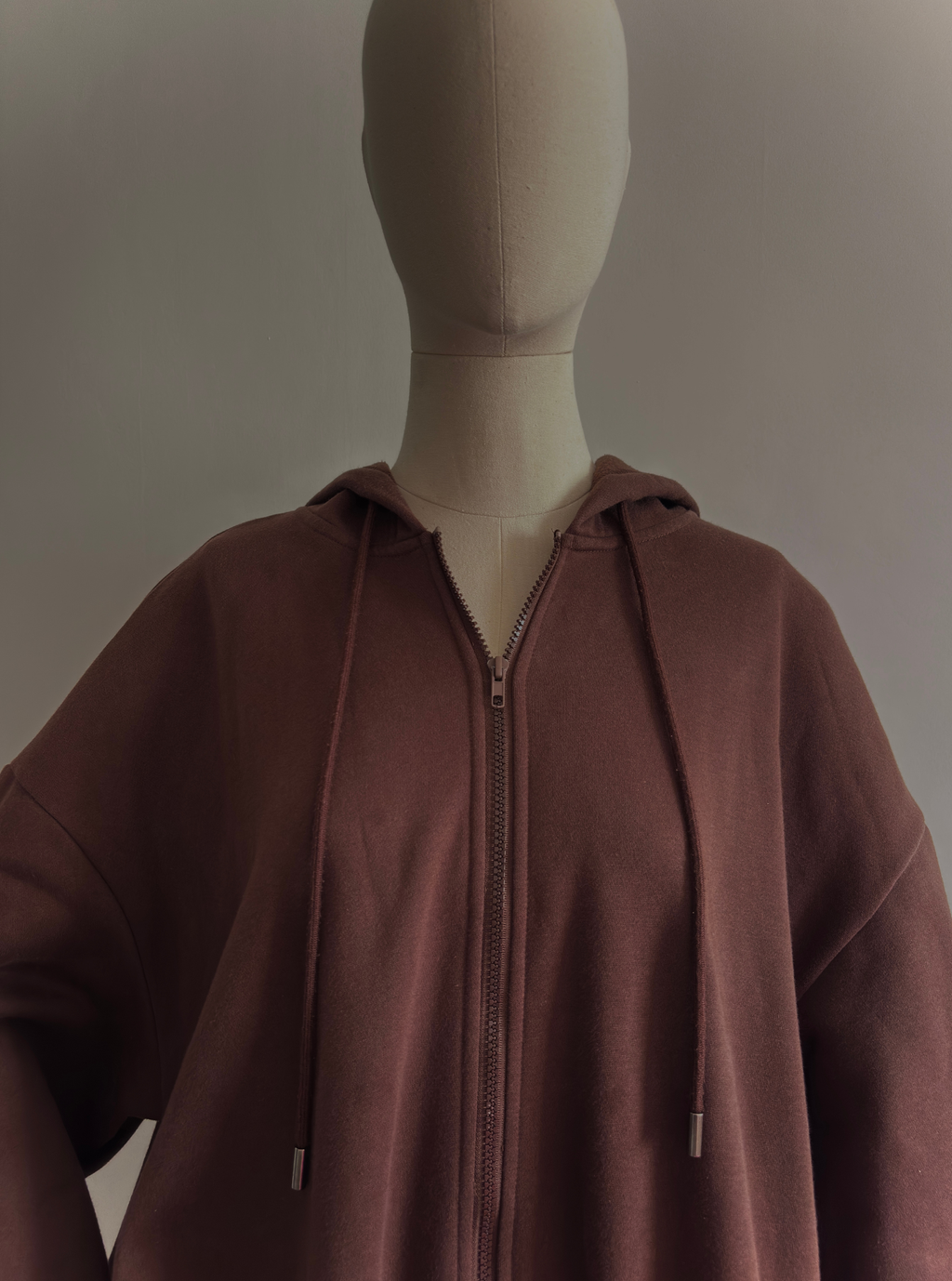 Robe à Capuche Zippée - Marron