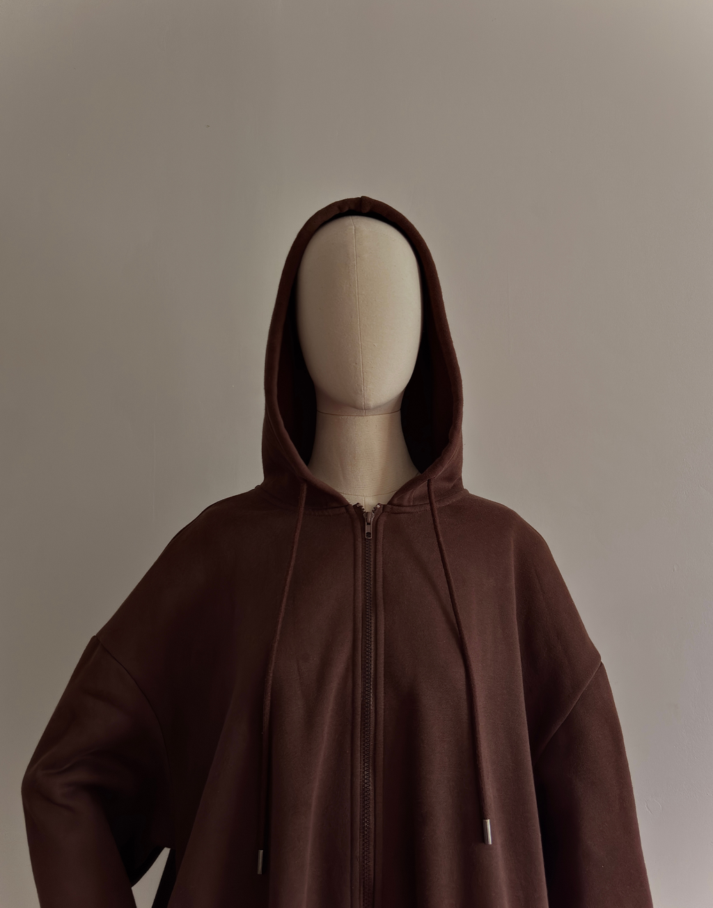 Robe à Capuche Zippée - Marron