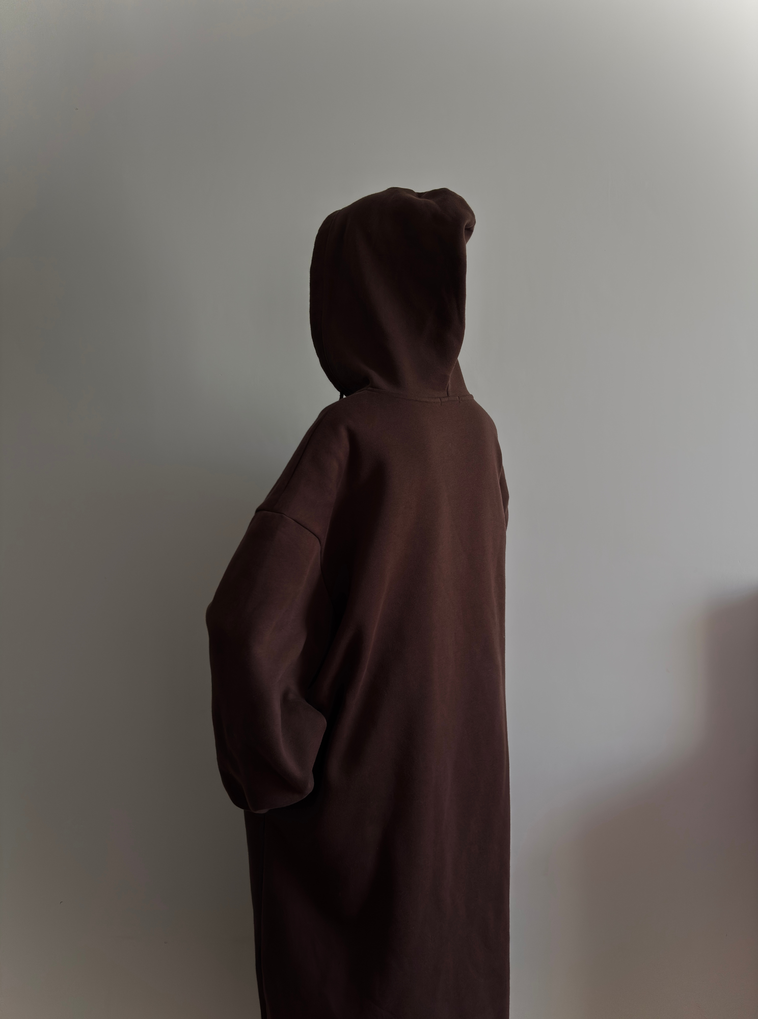 Robe à Capuche Zippée - Marron