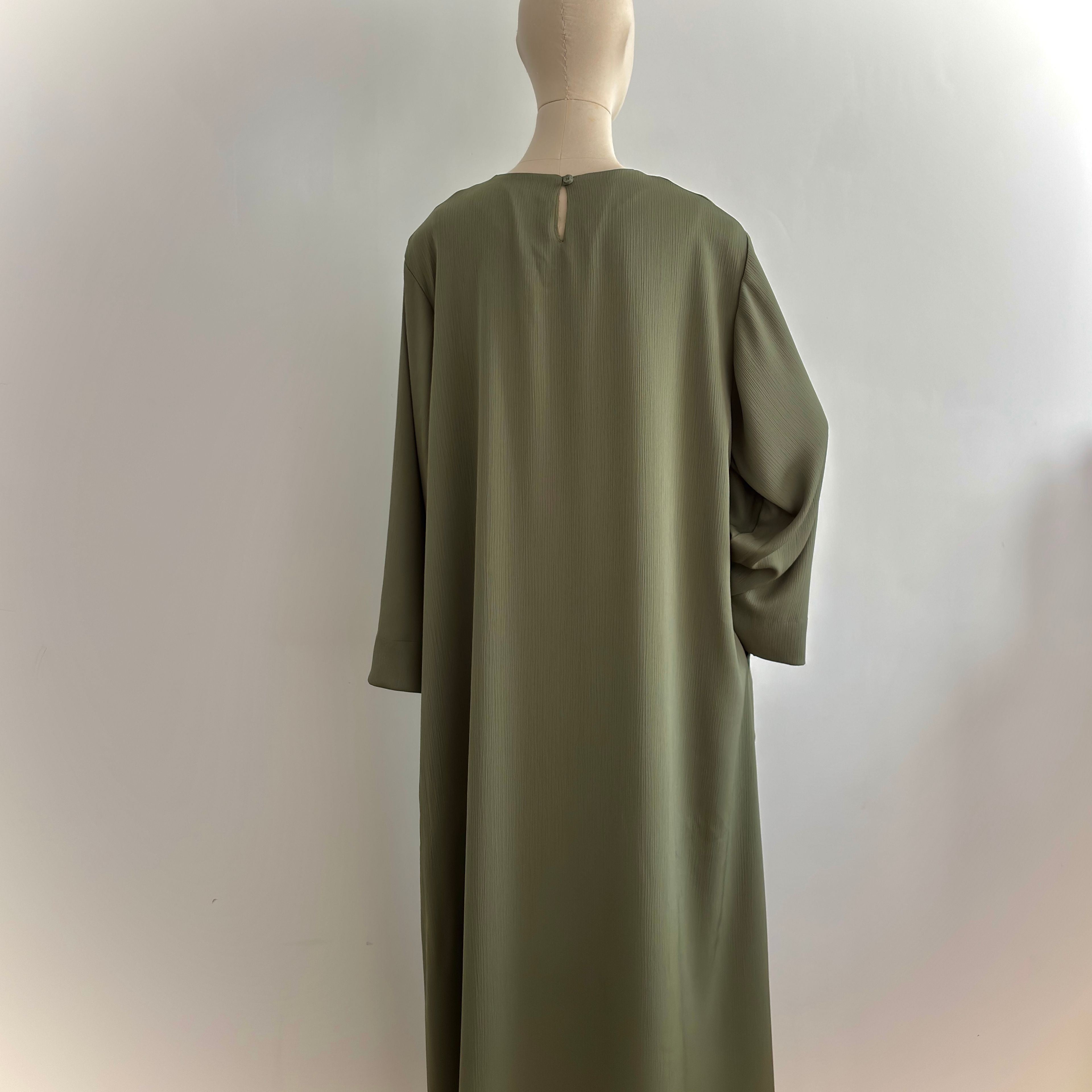 Robe à col rond Milia - Kaki