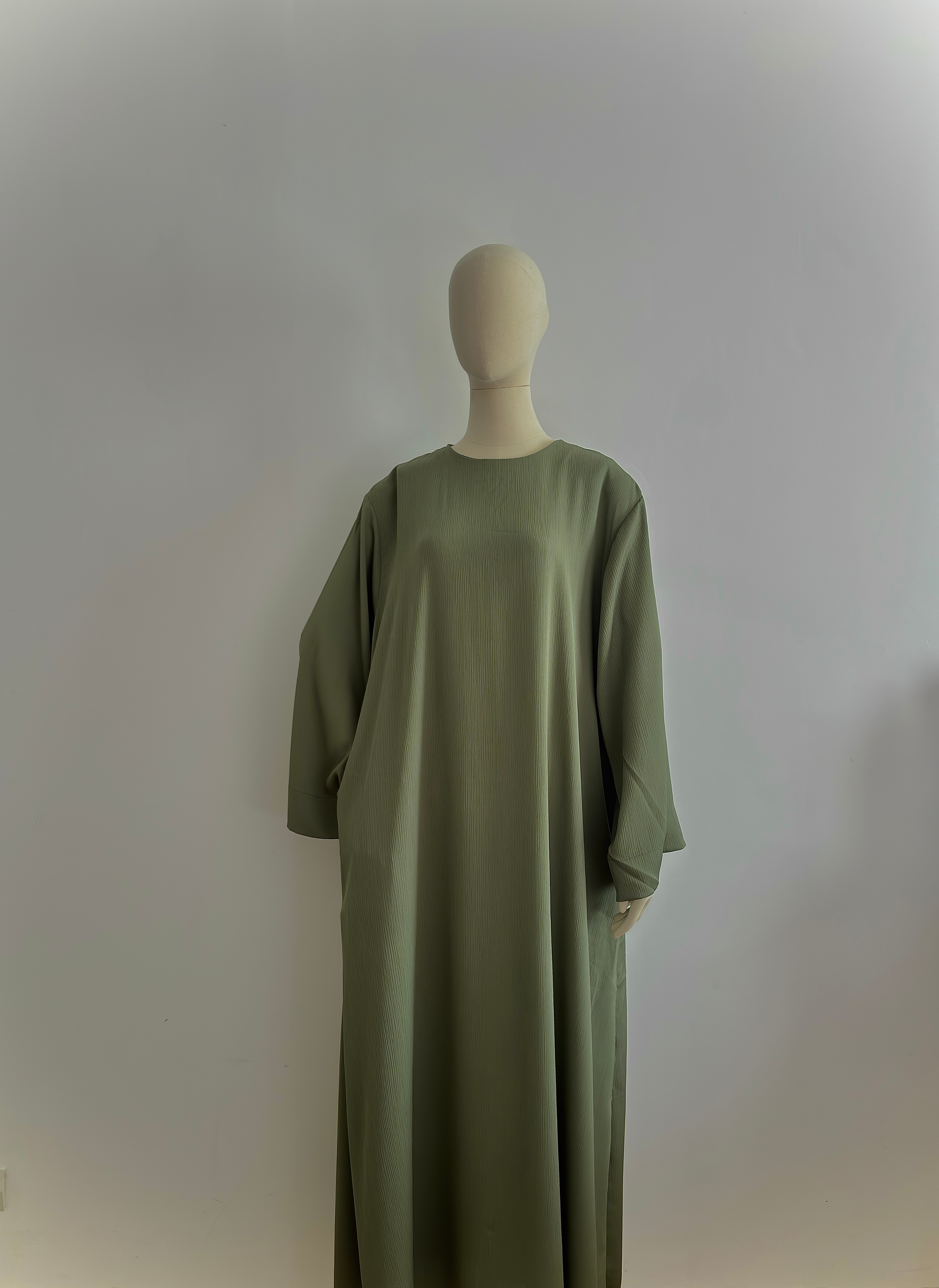 Robe à col rond Milia - Kaki