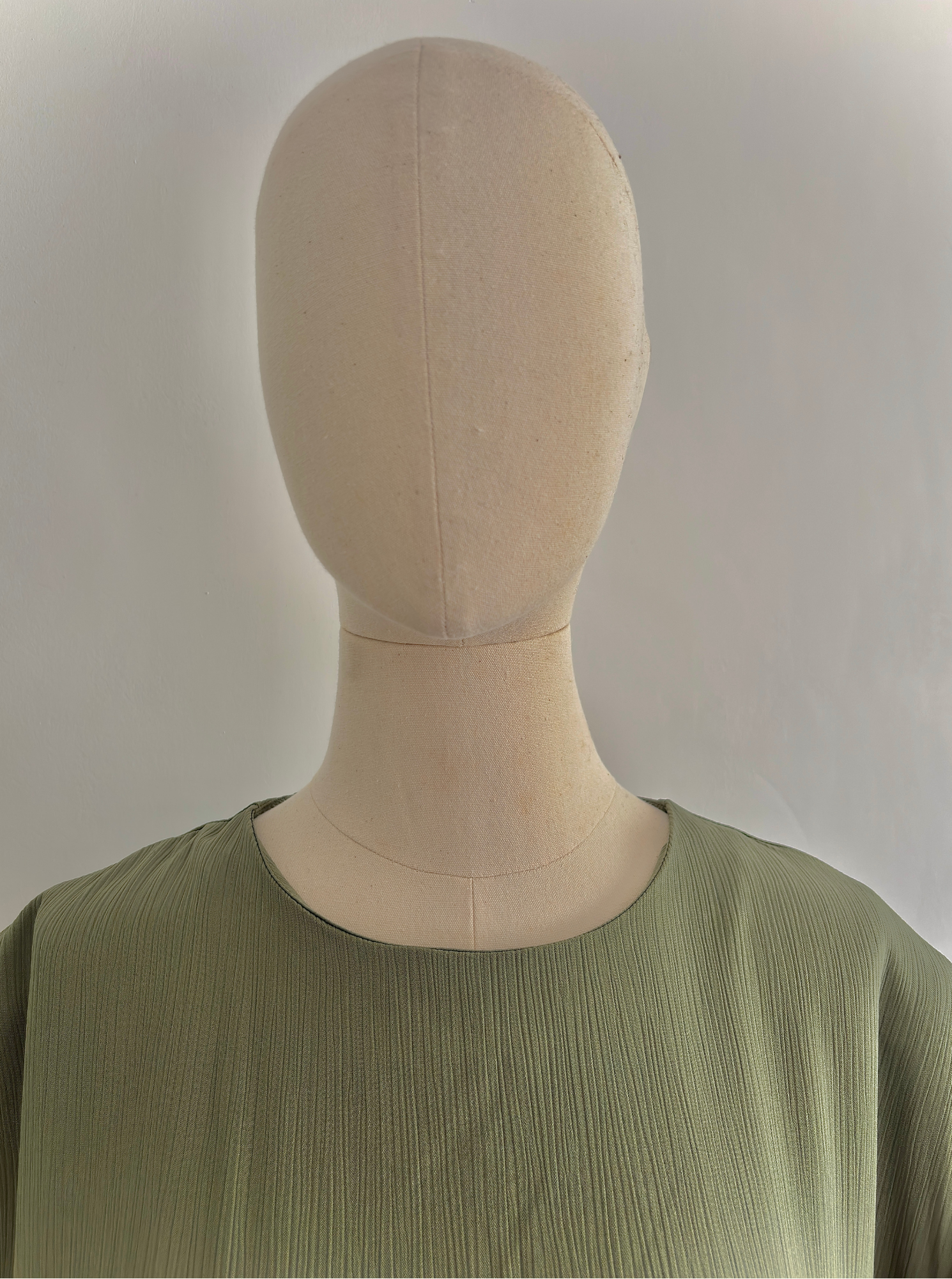 Robe à col rond Milia - Kaki