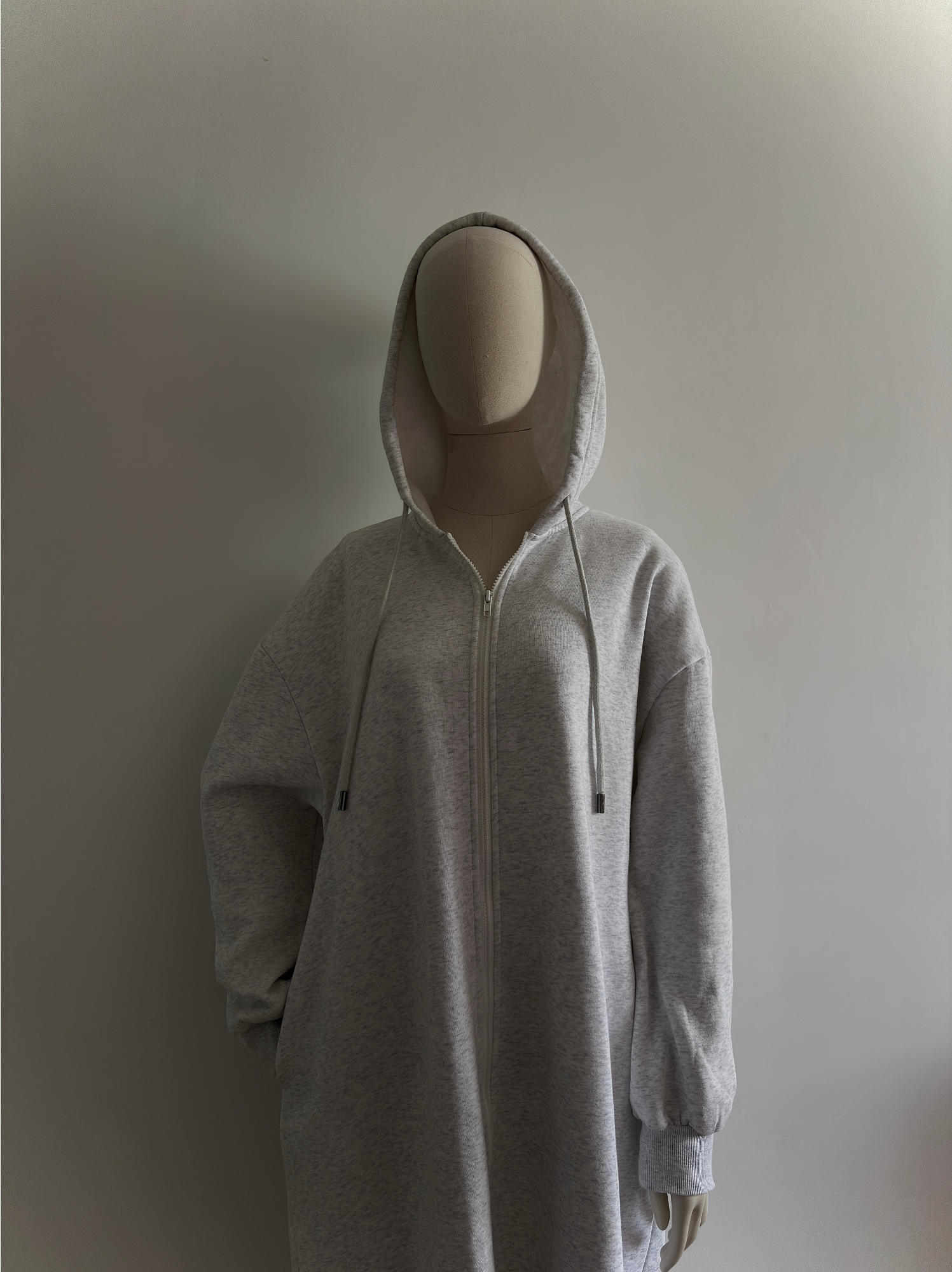 Robe à Capuche Zippée - Grise