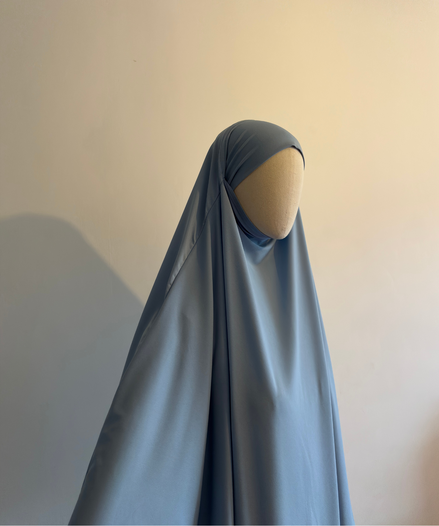 Khimar Mi-Long Jersey Premium - Ciel