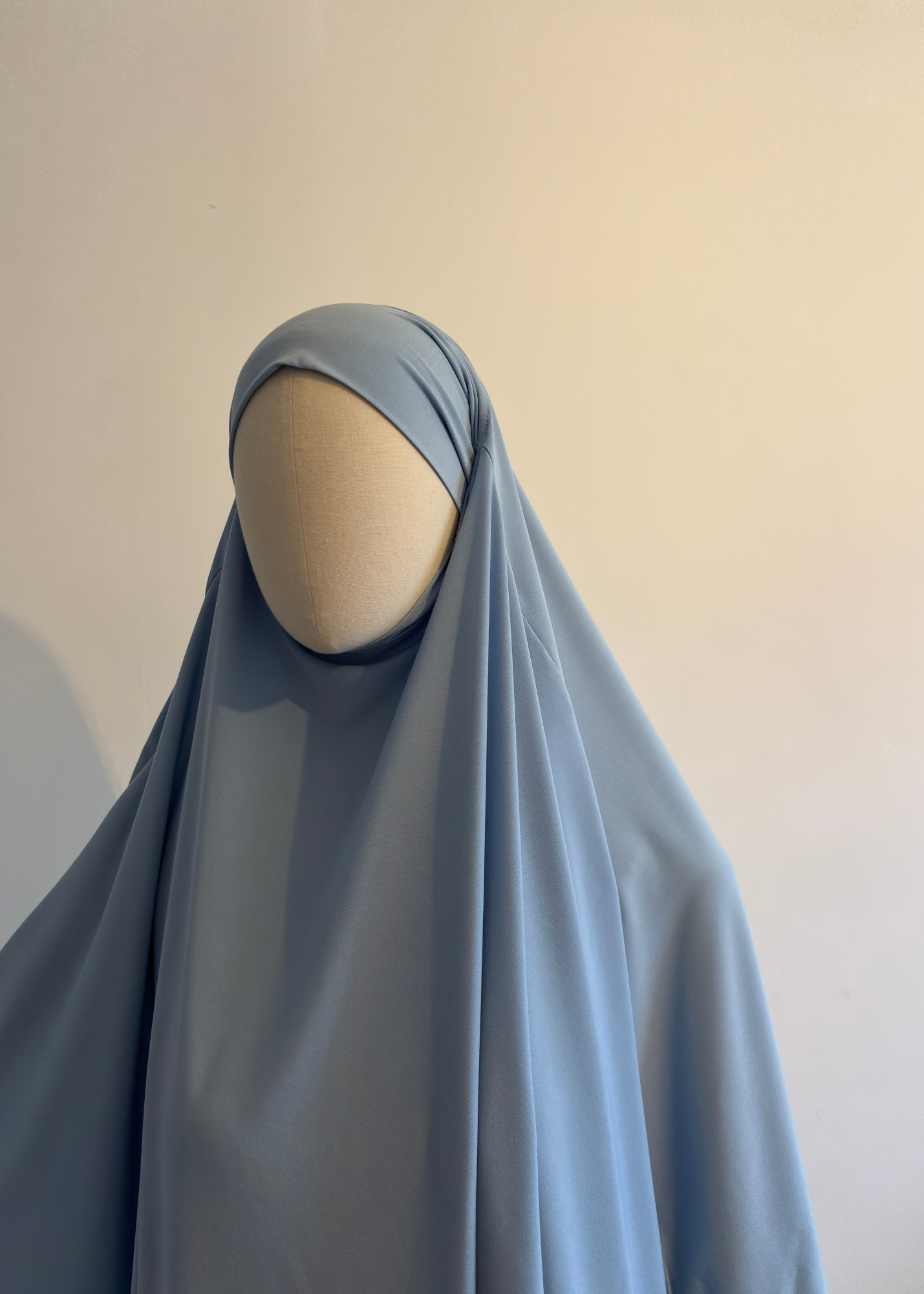 Khimar Mi-Long Jersey Premium - Ciel