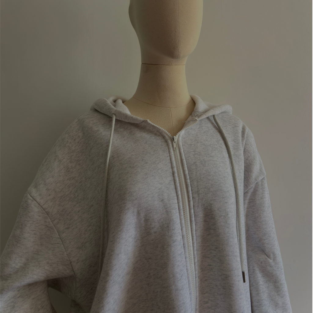 Robe à Capuche Zippée - Grise