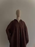 Robe à Capuche Zippée - Marron