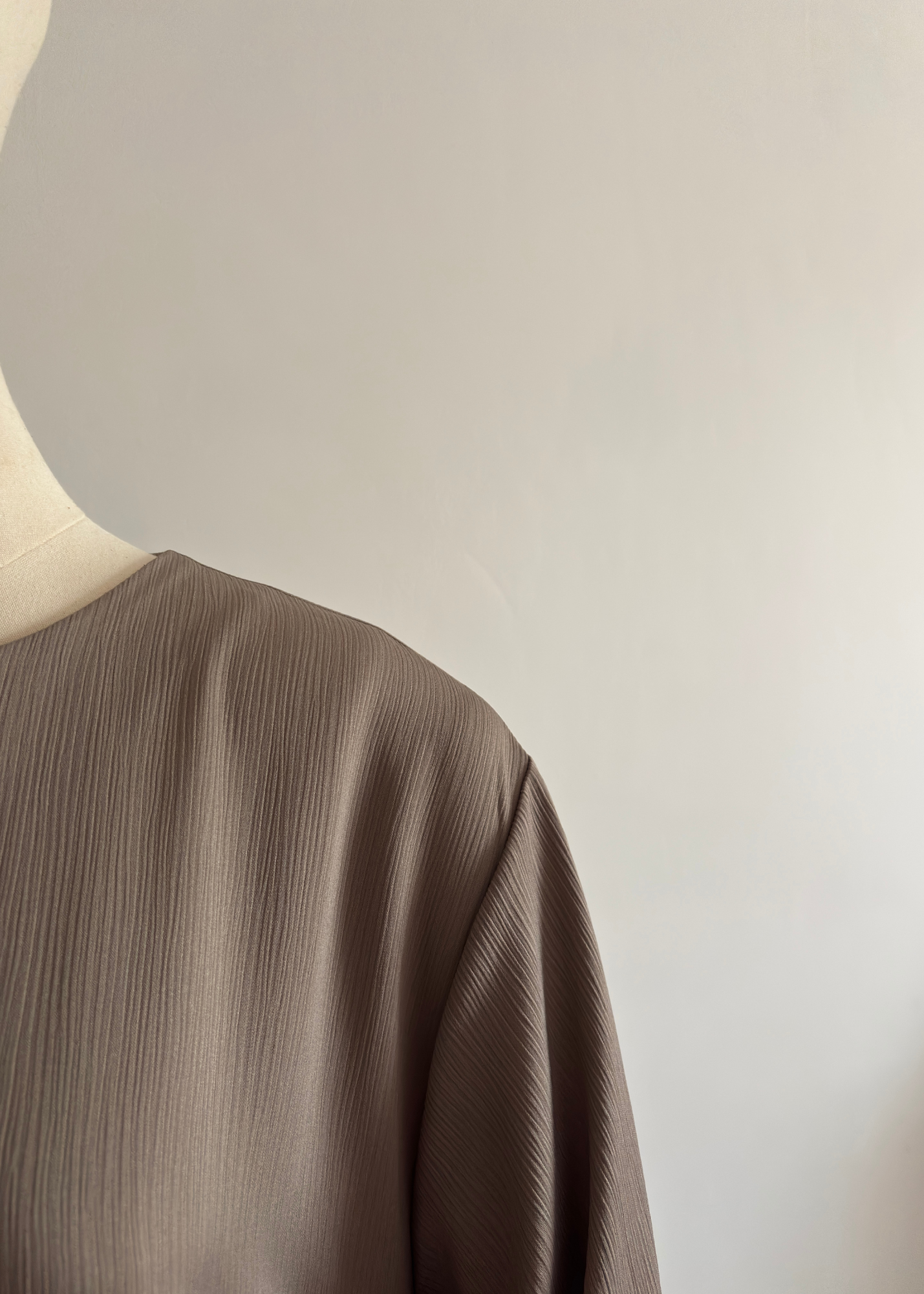 Robe à col rond Milia - Taupe