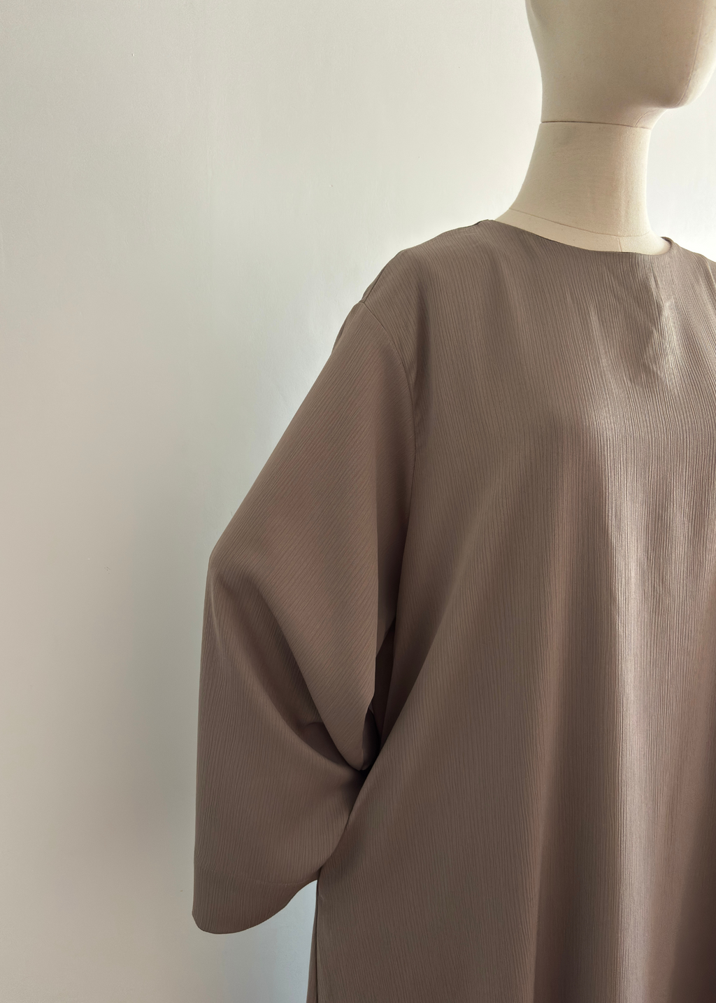 Robe à col rond Milia - Taupe
