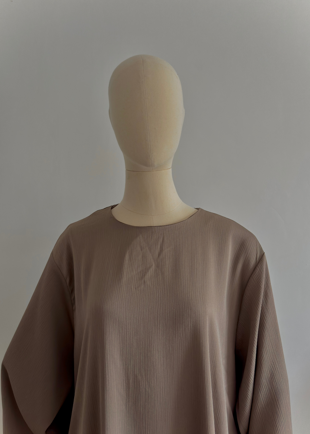 Robe à col rond Milia - Taupe