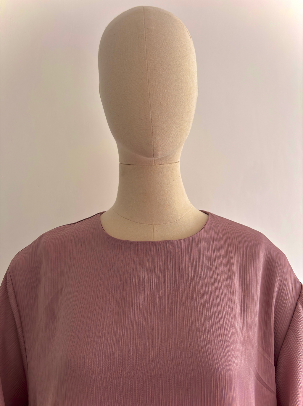Robe à col rond Milia - Poudré
