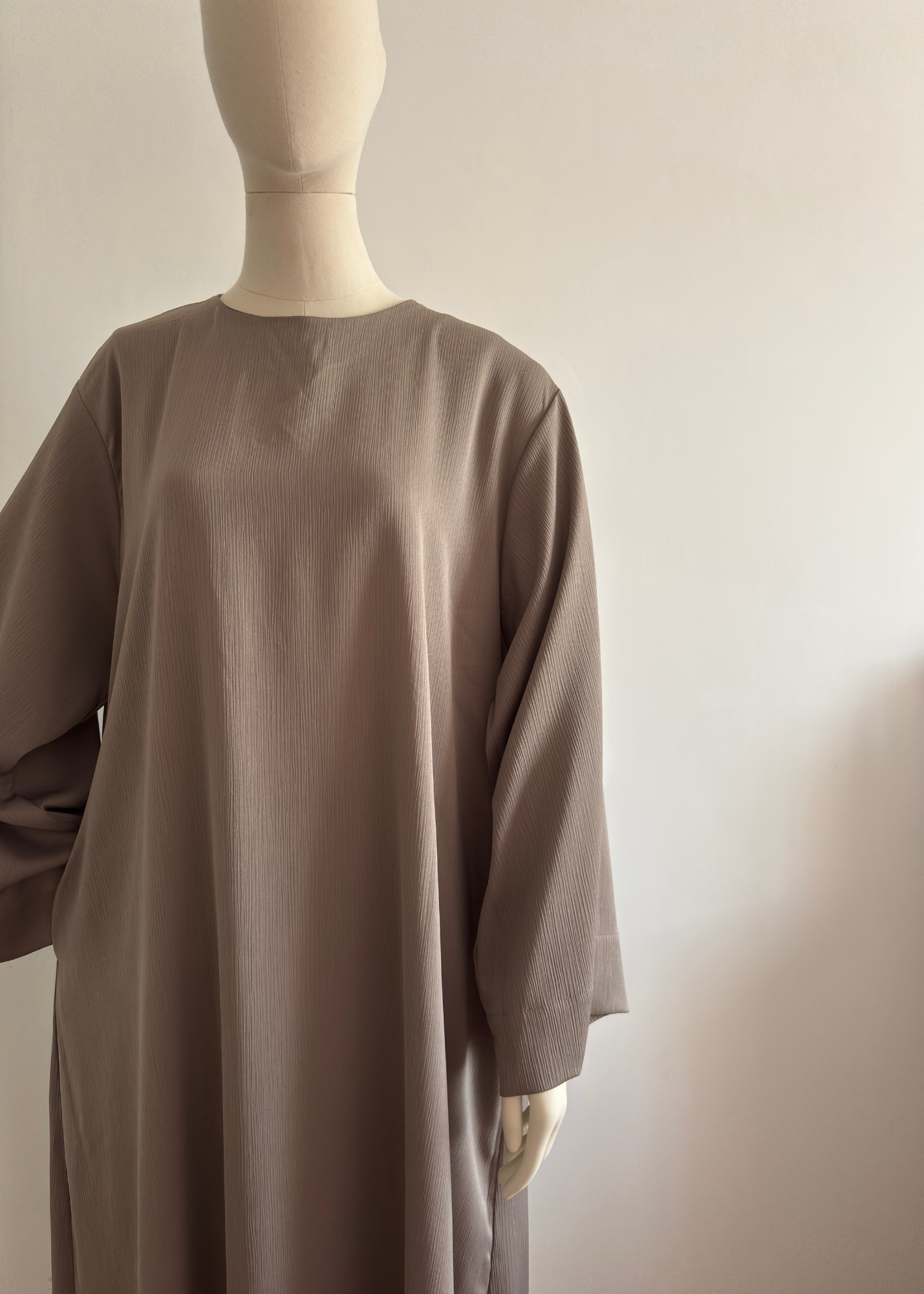 Robe à col rond Milia - Taupe