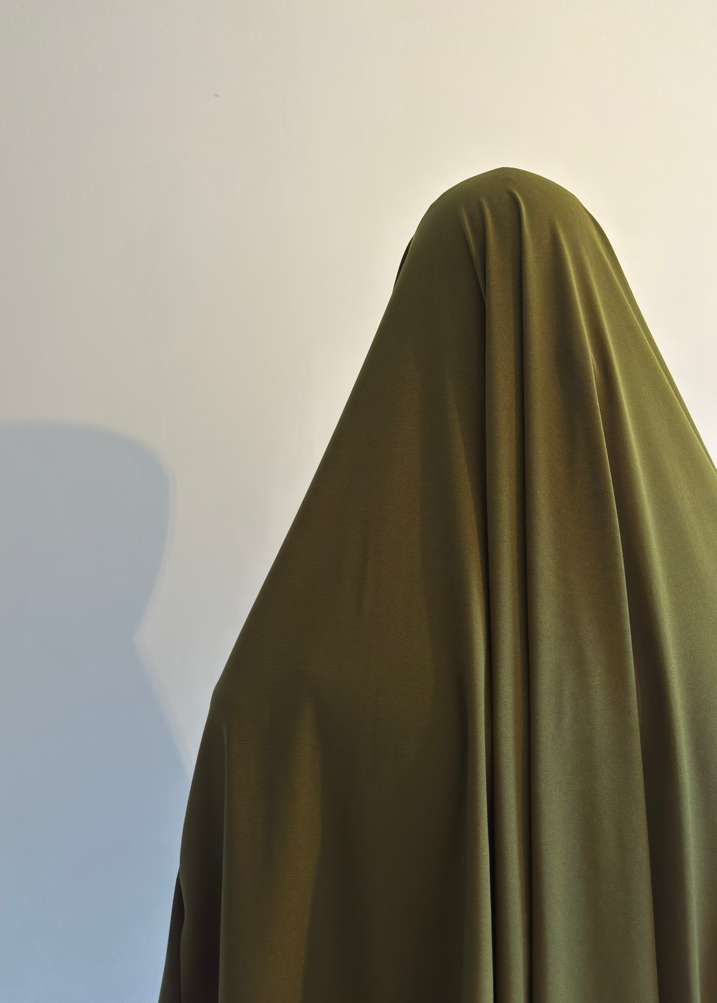 Khimar Mi-Long Jersey Premium - Kaki