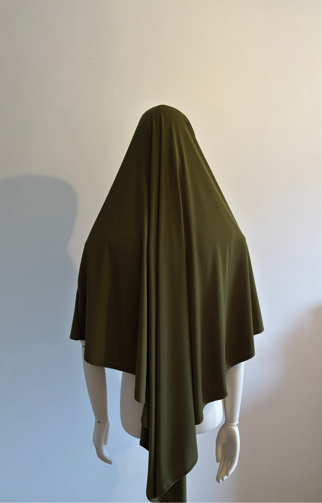 Khimar Mi-Long Jersey Premium - Kaki
