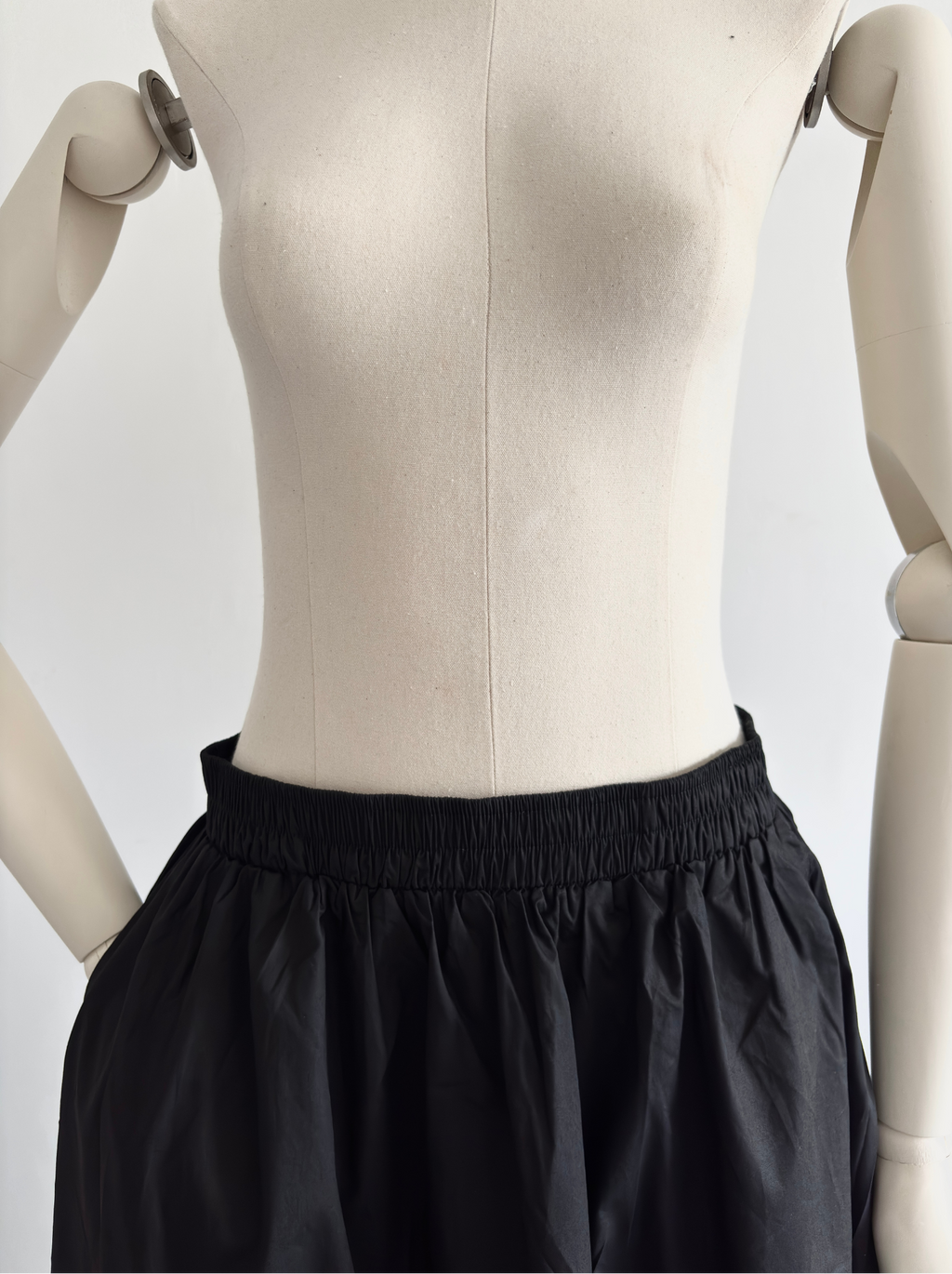 Jupe Doublée en Coton - Noire
