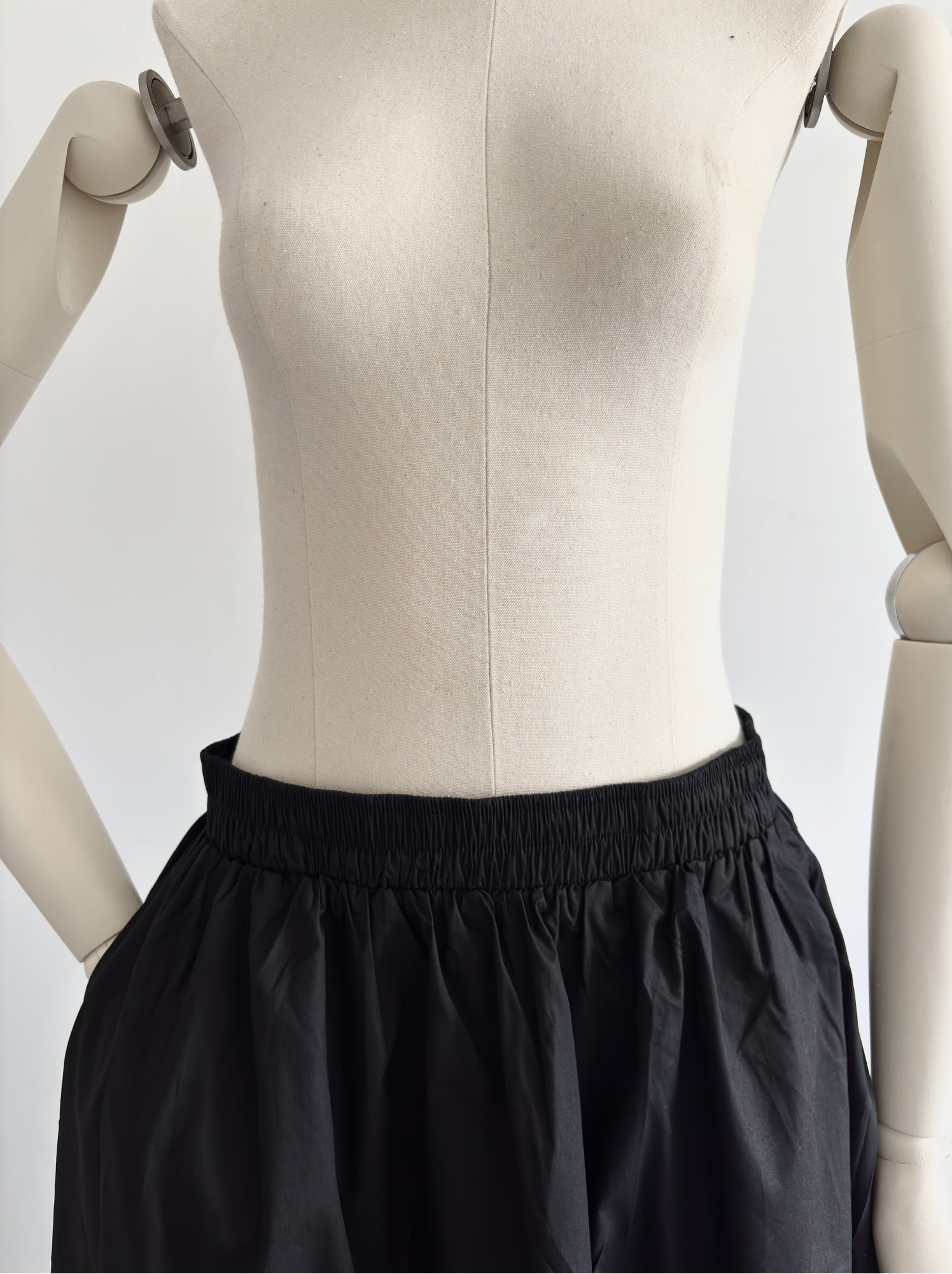 Jupe Doublée en Coton - Noire
