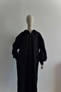 Robe à Capuche Zippée - Noire